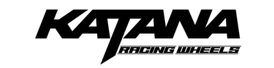 Aces Auto Elite - Bold black text logo reading KATANA with the letter T extending downward, and RACING WHEELS in smaller, italicized text below. The background is light gray. | Arizona Luxury & Exotic Car Service