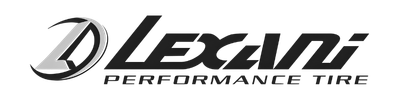 Aces Auto Elite - Lexani Performance Tire logo in black and white, featuring a stylized L icon on the left and bold, italic Lexani text above the words Performance Tire. | Arizona Luxury & Exotic Car Service