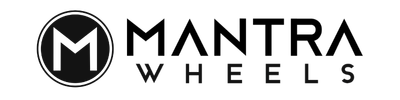 Aces Auto Elite - Logo for Mantra Wheels. The design includes a bold “M” inside a black circle on the left, with the words “MANTRA WHEELS” in modern, uppercase black letters on a light gray background. | Arizona Luxury & Exotic Car Service